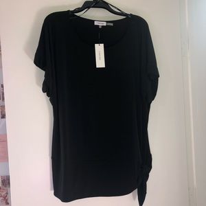 NEW Black Tee-Tunic w tie detail